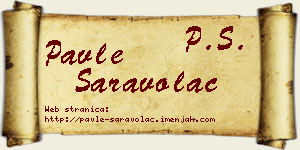 Pavle Saravolac vizit kartica
